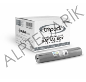SIFIR ATIK ÇÖP TORBASI GRİ METAL ATIK BATTAL BOY ÇÖP TORBASI 72 X 95 20 RULO