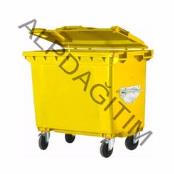 770 Litre Sarı Plastik Atık Çöp Konteyneri